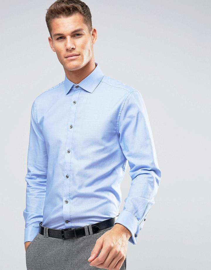 Burton Menswear Regular Fit Textured Shirt - Black