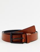 Smith & Canova Leather Belt In Tan - Brown