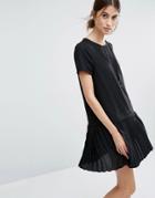 Vero Moda Pleated Drop Waist Dress - Black