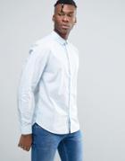 Bellfield Shirt In Washed Cotton In Regular Fit - Blue