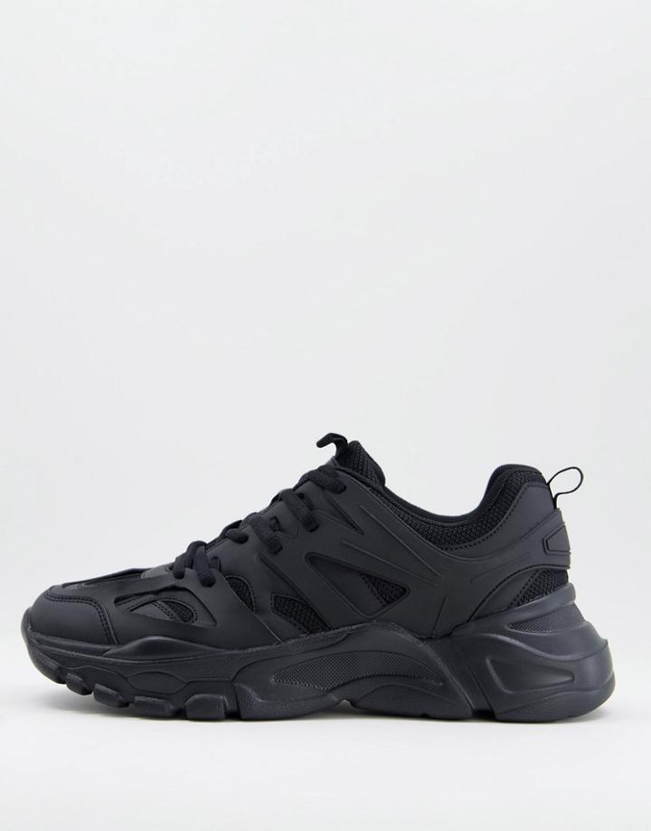 Public Desire Unorthodox Chunky Sneakers In Black