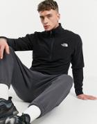 The North Face Textured Cap Rock 1/4 Zip Fleece In Black