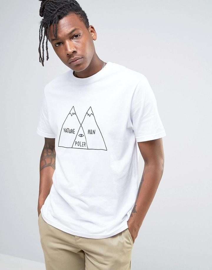 Poler T-shirt With Bear Print - White