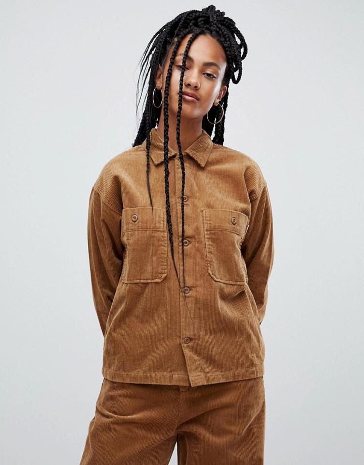 Carhartt Wip Relaxed Shirt In Corduroy - Brown