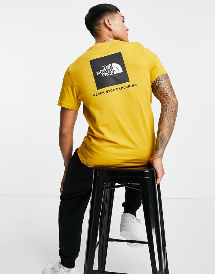 The North Face Red Box T-shirt In Yellow
