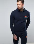 Ellesse Toce Hoodie With Small Logo In Navy