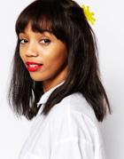 Monki Comb Insert Hair Grips - Yellow