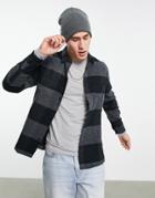 Bershka Shirt In Charcoal Check-gray