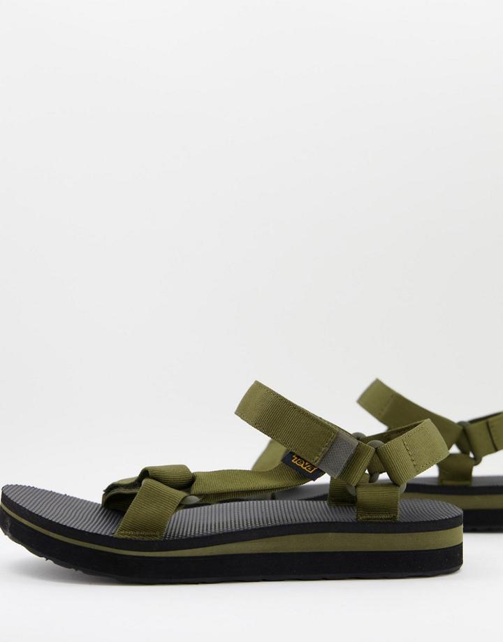 Teva Mid Universal Sandals In Olive-green