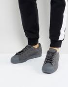 Adidas Originals Superstar Sneakers In Gray Bz0566 - Black