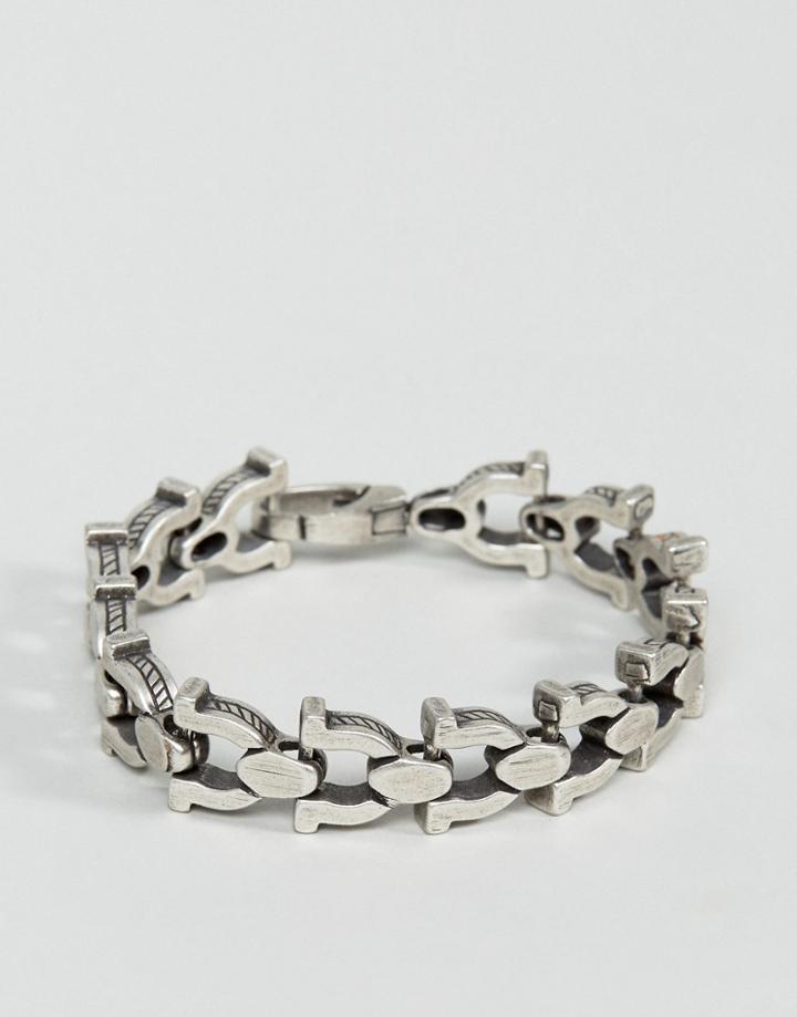 Steve Madden Horseshoe Link Bracelet - Silver