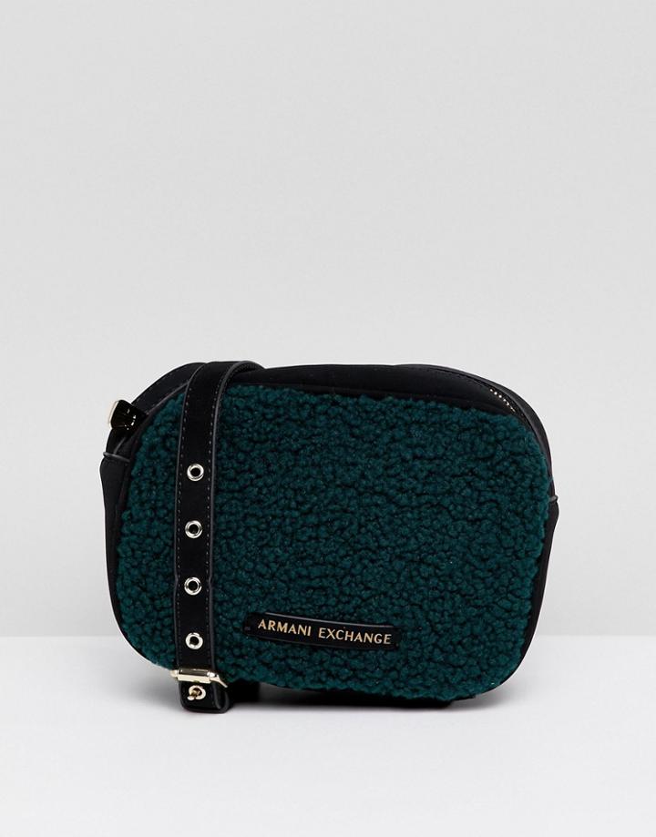 Armani Exchange Borg Crossbody Bag - Green