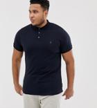 French Connection Plus Plain Polo Shirt-navy