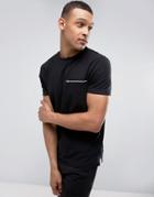 New Look T-shirt With Zip Pocket In Black - Black