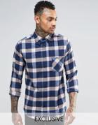 Brooklyn Supply Co Check Flannel Regular Fit Shirt - 60121 Col 2 Beige