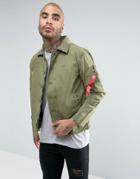 Alpha Industries Military Overshirt Jacket In Green - Green