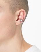 Asos Design Ear Cuff With Spike Detail In Silver Tone