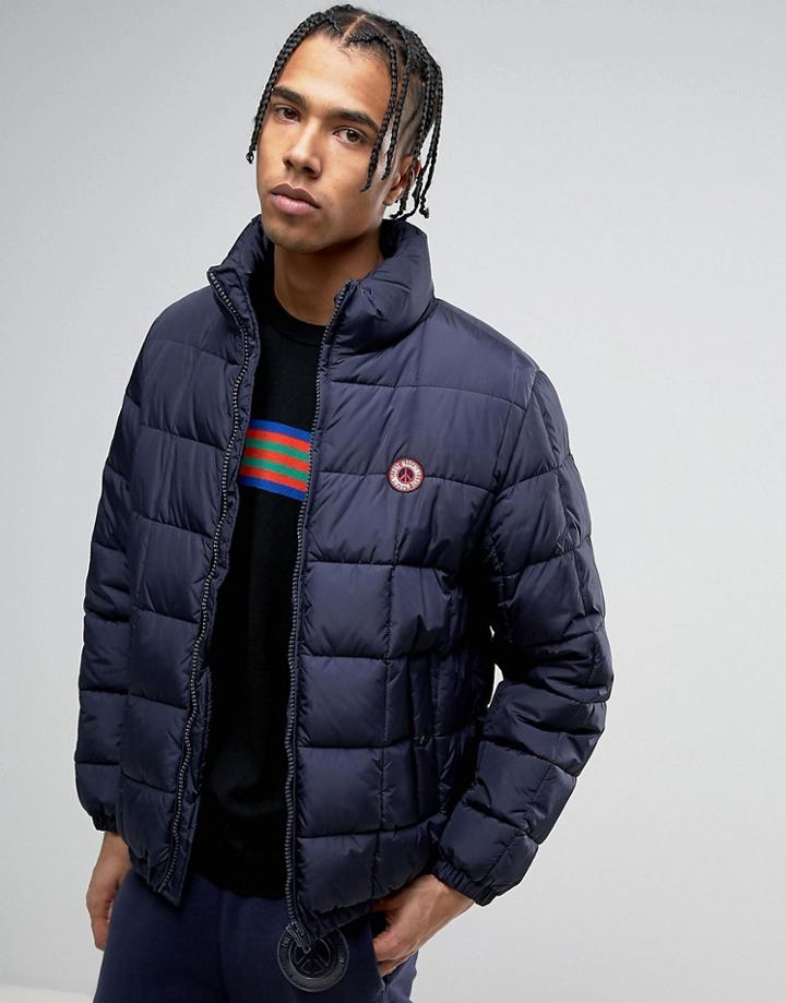 Love Moschino Padded Zip Thru Jacket - Navy