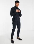 Asos Design Skinny Smart Sweatpants With Cuff In Green Black Watch Tartan Check