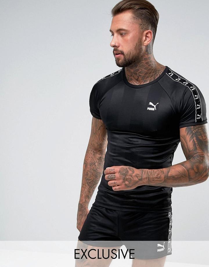 Puma Retro Football T-shirt In Black Exclusive To Asos 57657803 - Black
