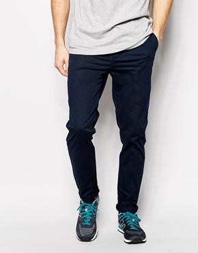 Asos Stretch Slim Chinos - Navy