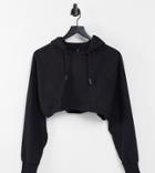 Asyou Cropped Hoodie In Black