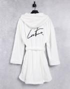 The Couture Club Logo Dressing Gown In White