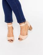 Asos Takes Two Heeled Sandals - Nude