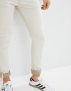 Asos Design Super Skinny Jeans In Ecru - White