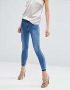 Vila Skinny Jeans With Contrast Trim - Blue