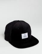 Asos Snapback Cap In Black Cord - Black