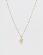 Designb London Pearl Encrusted Shell Pendant Necklace-gold