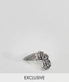 Designb Silver Cross Rings In 2 Pack Exclusive To Asos - Silver