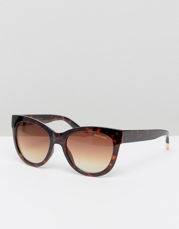 Black Phoenix Chunky Cat Eye Sunglasses - Brown