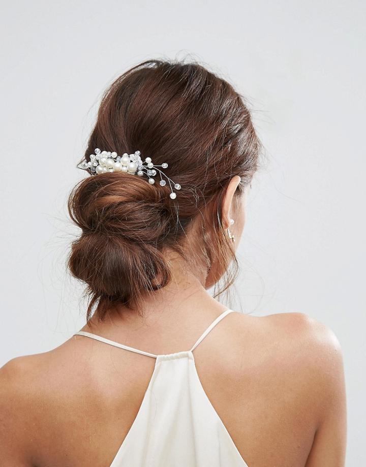 Asos Wedding Faux Pearl Hair Clip - Cream