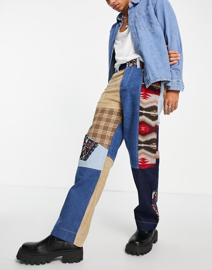 Jaded London Patchwork Skater Jeans - Part Of A Set-multi