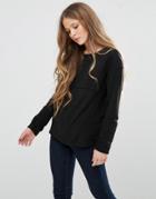 Madam Rage Sweatshirt With Quilted Detail - Black