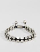 Steve Madden Cube Bead Bracelet - Silver