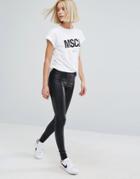 Moss Copenhagen High Waister Skinny Leather Pants - Black