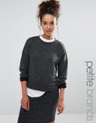 Vero Moda Petite Crop Sweatshirt - Gray