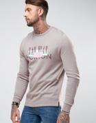 Asos Sweatshirt With City Print - Gray