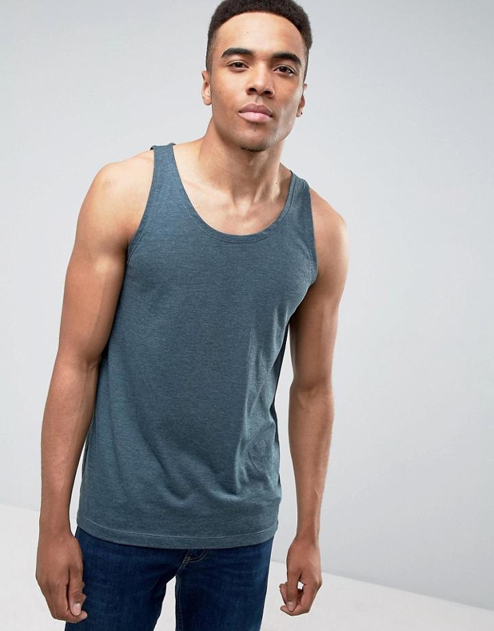 Asos Skater Tank In Green - Green