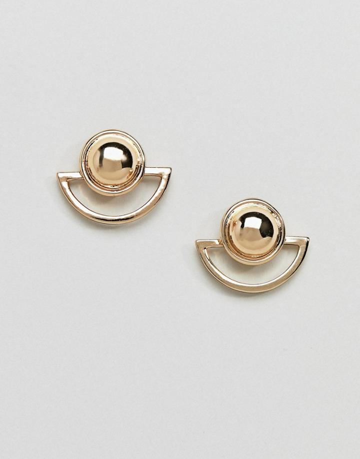 Pieces Statement Studs - Gold