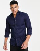 Jack & Jones Premium Slim Fit Shirt In Navy