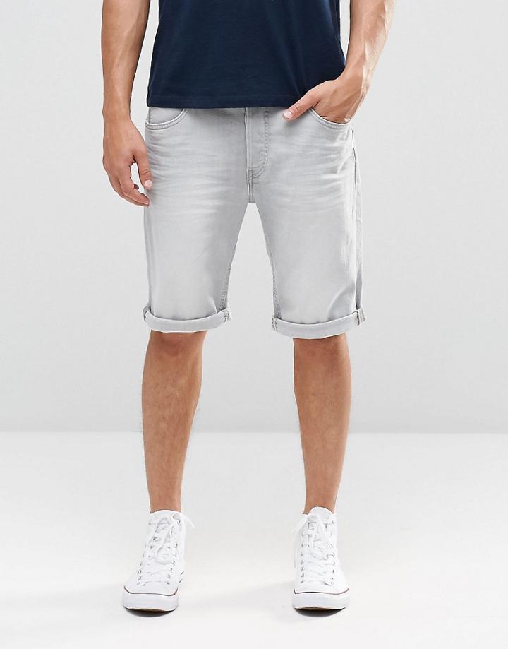 Lee Straight Denim Shorts Gray Cloud - Gray Cloud