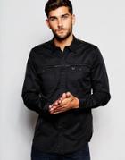 True Religion Regular Fit Workwear Shirt In Washed Black - Washed Black