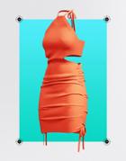 Asos Design Circular Design Organic Cotton Ruched Mini To Midi Beach Dress In Orange