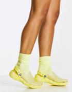 Crocs Classic Translucent Shoes In Banana Bleach Dye-yellow