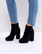 New Look Platform Heeled Ankle Boot - Black