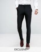 Only & Sons Super Skinny Suit Pants In Jersey - Black